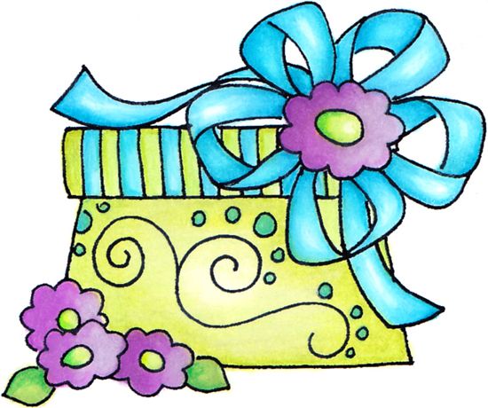550x460 Pretty Present Xmas Clip Art, Birthdays And Stamps
