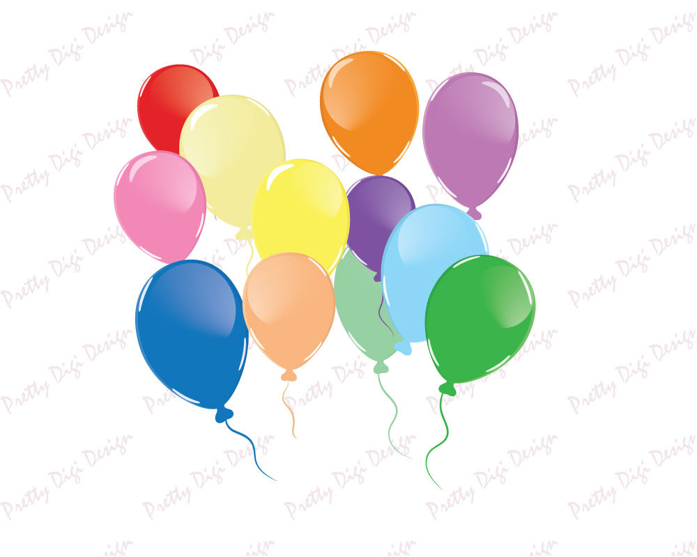 1000x800 Balloons Clip Art Overlays, Balloons Png, Eps, Balloons Stamp