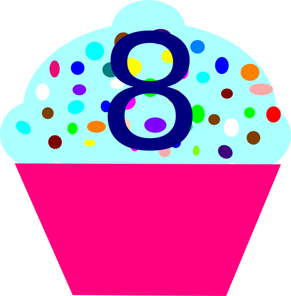 588x600 Birthday Cupcake Clipart