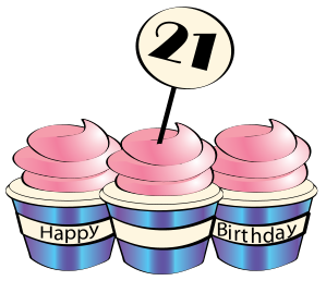299x280 21st Birthday Cupcakes