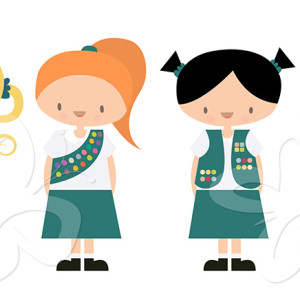 300x300 Girl Scout Birthday Clip Art