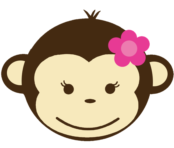 600x512 Girl Monkey Clip Art Babyface 128 Birthday Invitations