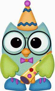 182x300 Birthday Owl Clip Art Clipart