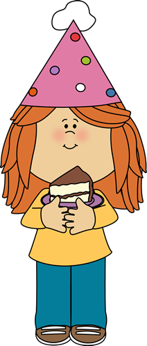 212x500 Girl With Cake Clipart Birthday Clip Art Image