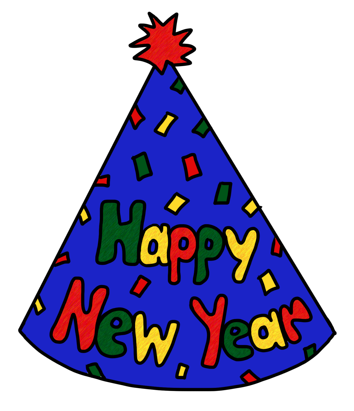 1376x1600 Happy New Year Hat Clipart
