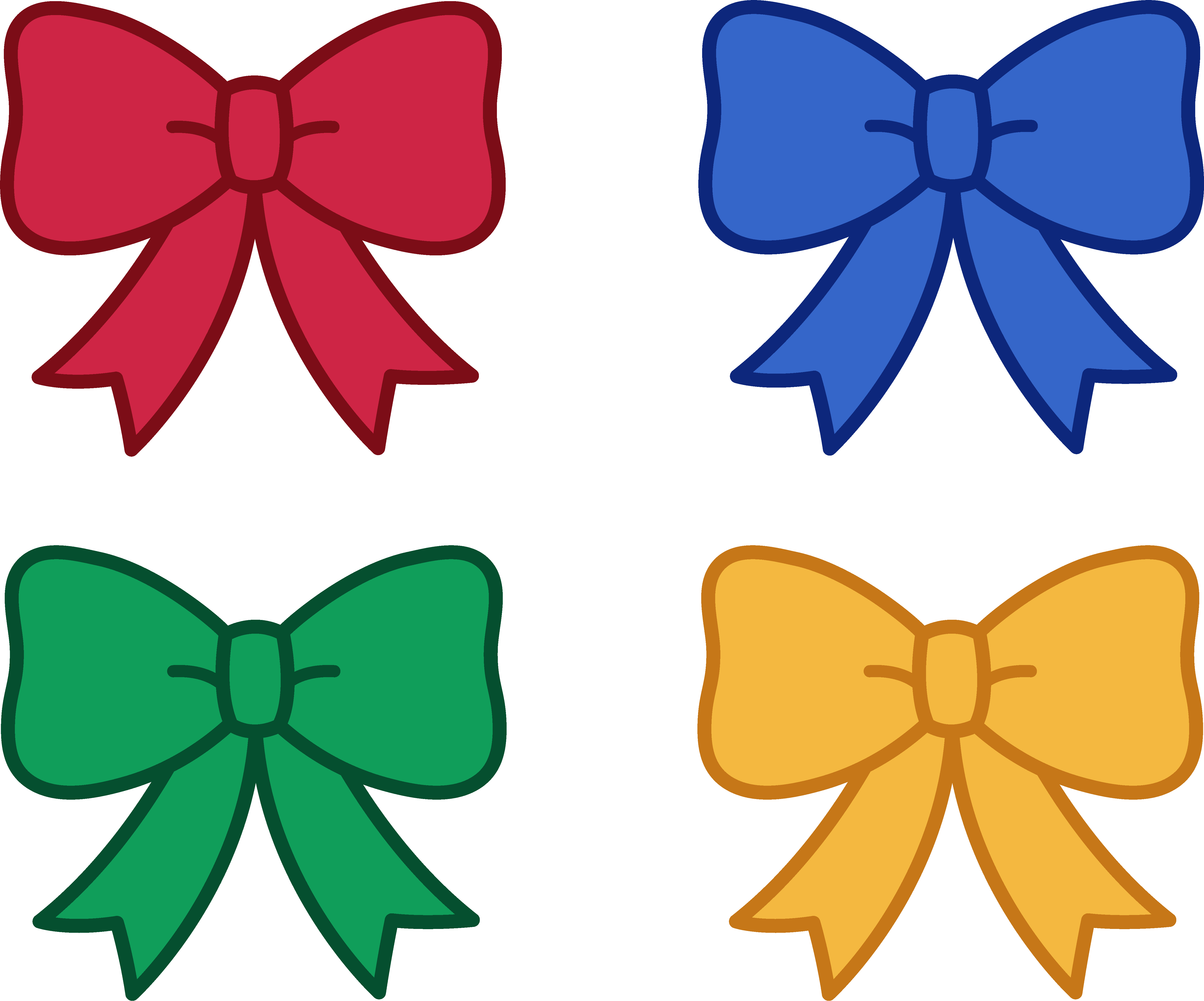5345x4445 Christmas Bows Clip Art Happy Holidays!