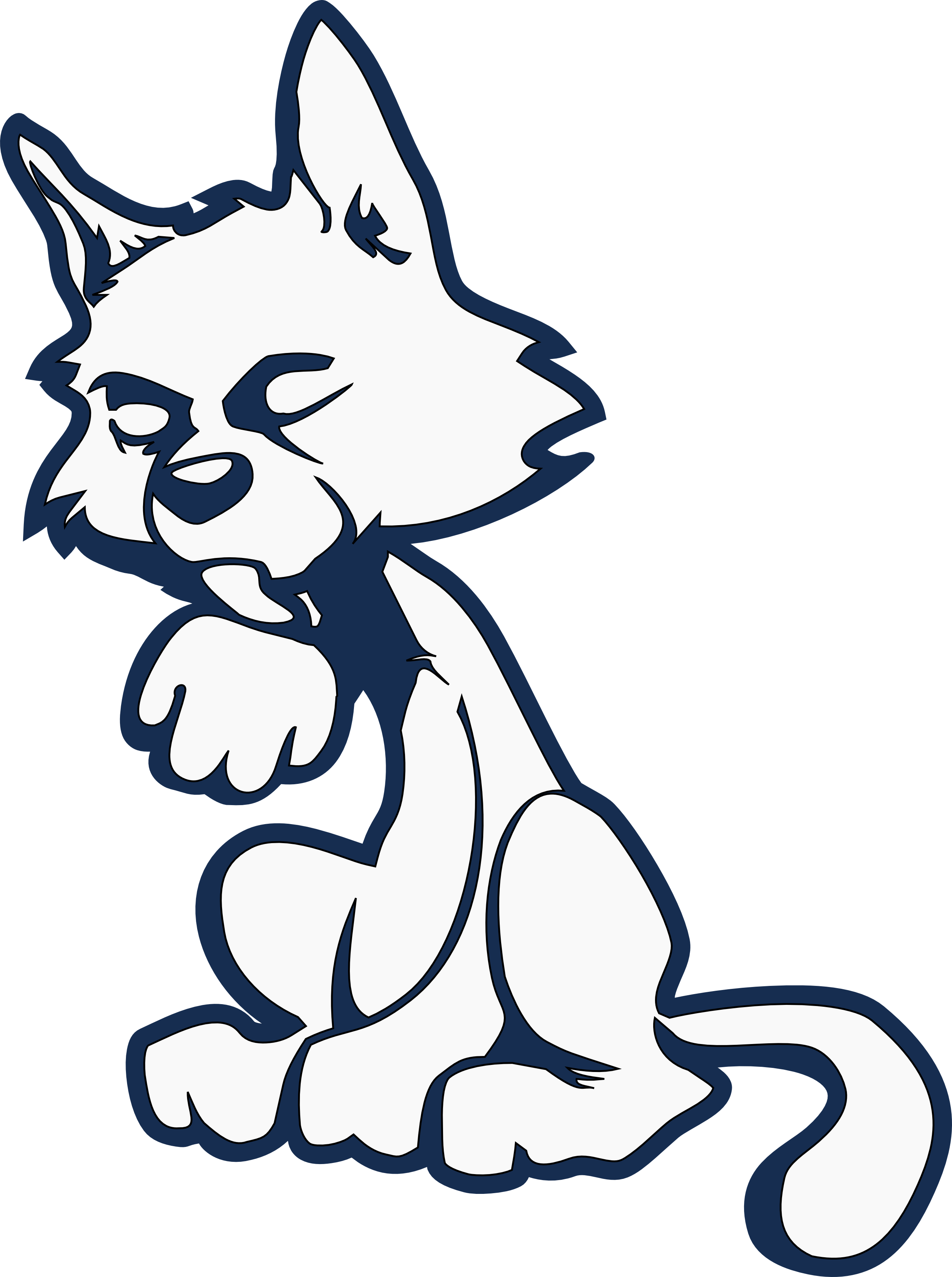 2555x3426 Cat Clipart Black And White