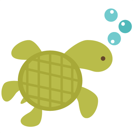 432x432 Black Background Turtle Clipart Collection