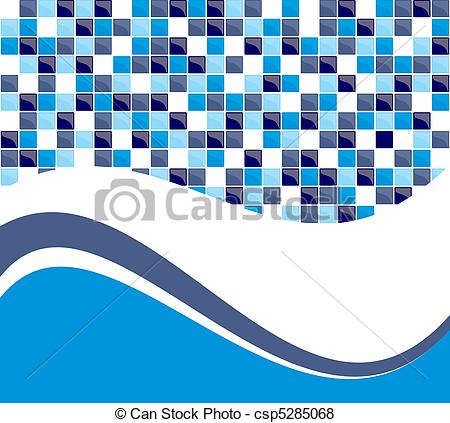 450x423 Blue Tile Background With Space For Your Text. Vector