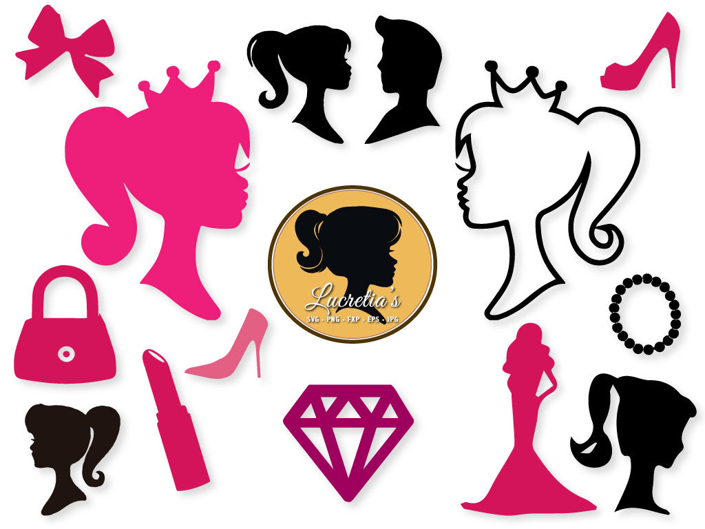 1024x768 Barbie Clipart Barbie Silhouette