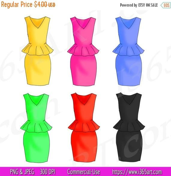 570x584 50% Off Dress Clipart, Dress Clip Art, Fashion, Scrapbooking