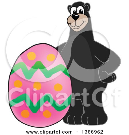 450x470 Clipart Of Black Bear School Mascot Character Grabbing