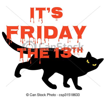 450x409 Card For Friday 13 With Black Cat Vectors