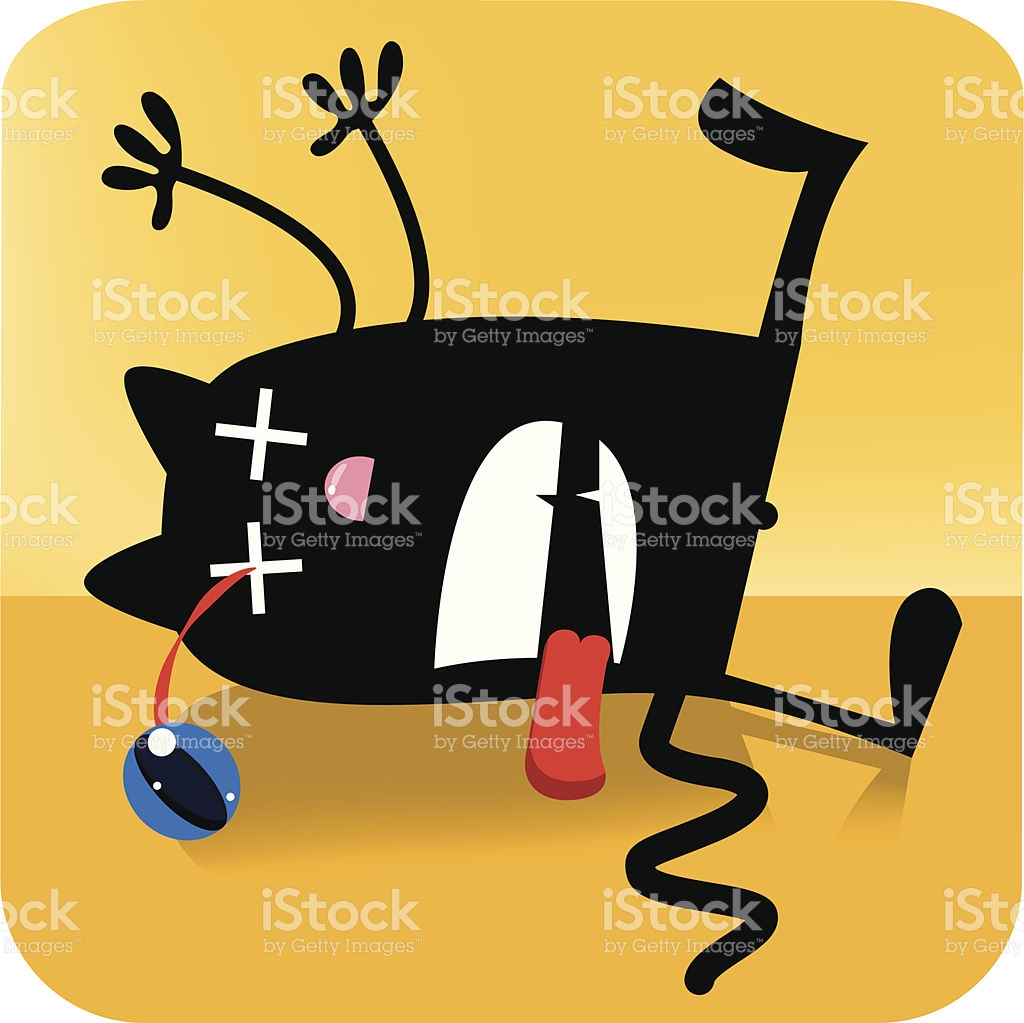 1024x1023 Black Cat Clipart Dead