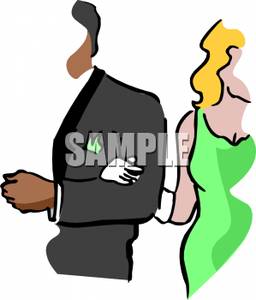 256x300 Couple Clipart Black Tie