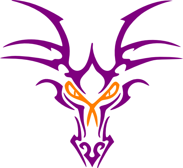 600x550 Purple Dragon Icon Clip Art