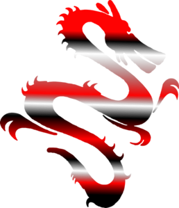 258x299 Red And Black Dragon Clip Art