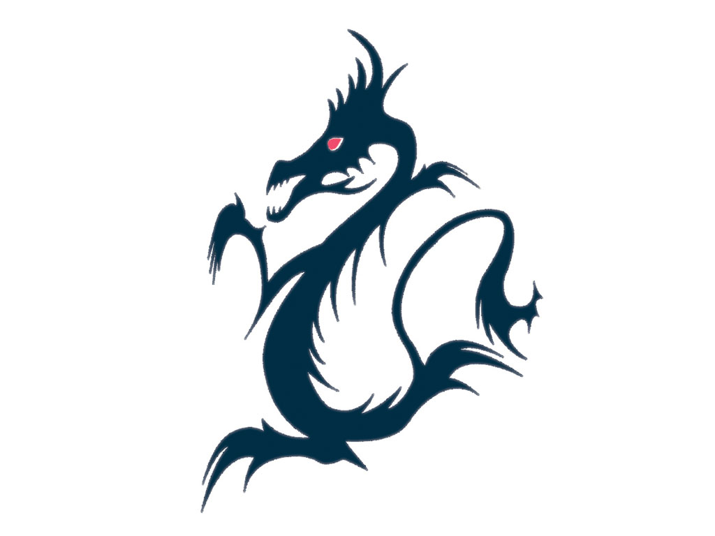1024x768 Black Dragon Clipart