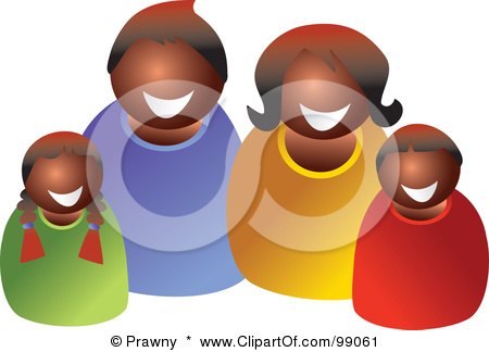 450x324 Royalty Free (Rf) Clipart Illustration Of A Happy Black Family
