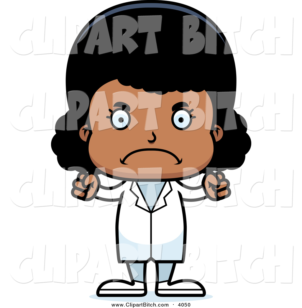 1024x1044 Clip Vector Cartoon Art Of An Angry Black Girl Doctor By Cory