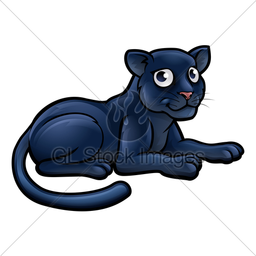 500x500 Black Panther Cartoon Character Gl Stock Images