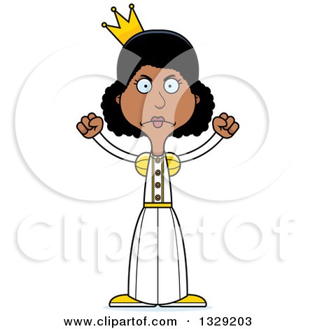 450x470 Clipart Of A Cartoon Angry Tall Skinny Black Wizard Woman