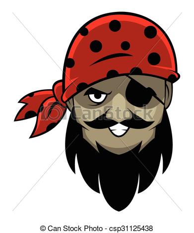 391x470 One Eye Pirate Head Vectors