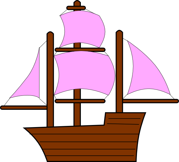 600x543 Pirate Clipart Sailboat