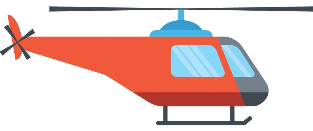 1000x420 Cartoon Helicopter Wall Decal Canvas Art Rocks