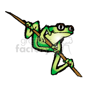 300x300 Royalty Free Tree Frog Resting On Blade Of Grass 129928 Vector