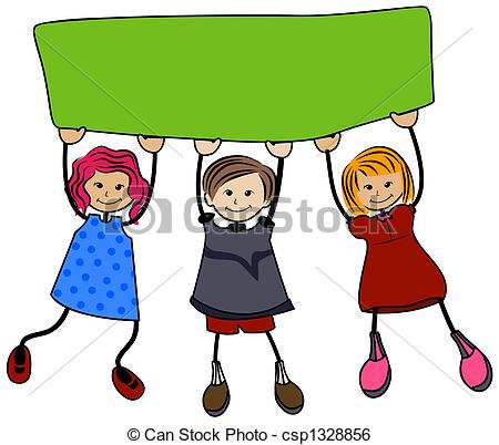 450x402 School Children Clip Art School Children With Blank Board Stock