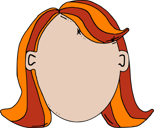 600x498 Blank Face Teen Girl Cartoon Clip Art