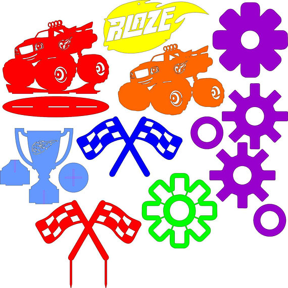 570x571 Blaze And The Monster Machines Clipart Emblems Icons