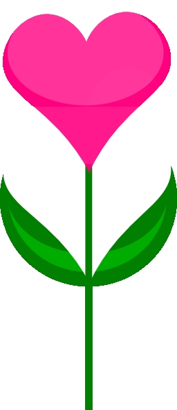 258x597 Heart Flower Clipart
