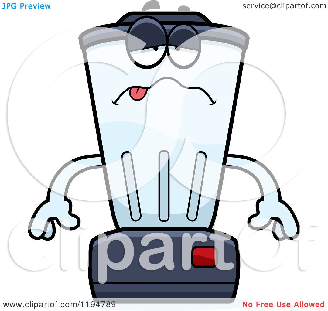 1080x1024 Cartoon Of A Sick Blender Mascot