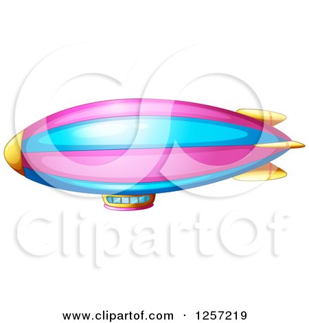 450x470 Clipart Of A Flying Airship Blimp
