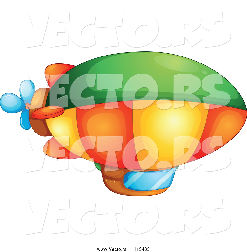 1024x1044 Vector Of A Colorful Blimp By Graphics Rf