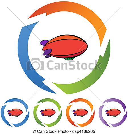 450x470 Blimp Clipart Vector