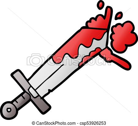 450x413 Bloody Cartoon Sword Clipart Vector