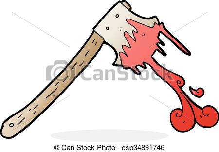 450x312 Cartoon Bloody Axe Eps Vector