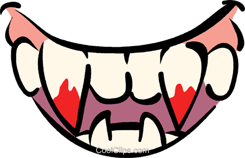 480x310 Bloody Fangs Royalty Free Vector Clip Art Illustration Vc016112
