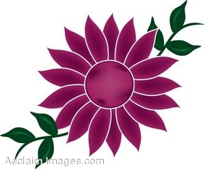 300x248 Clip Art Of A Flower Bloom With Vines
