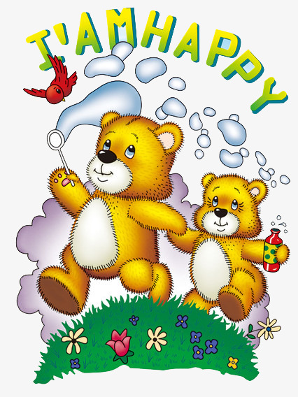426x568 Bear Blowing Bubbles, Color, Cartoon, English Alphabet Png Image