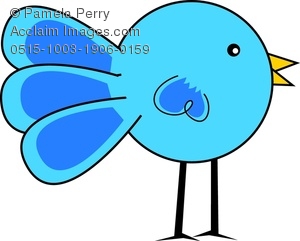 300x241 Clip Art Image Of A Cartoon Bluebird