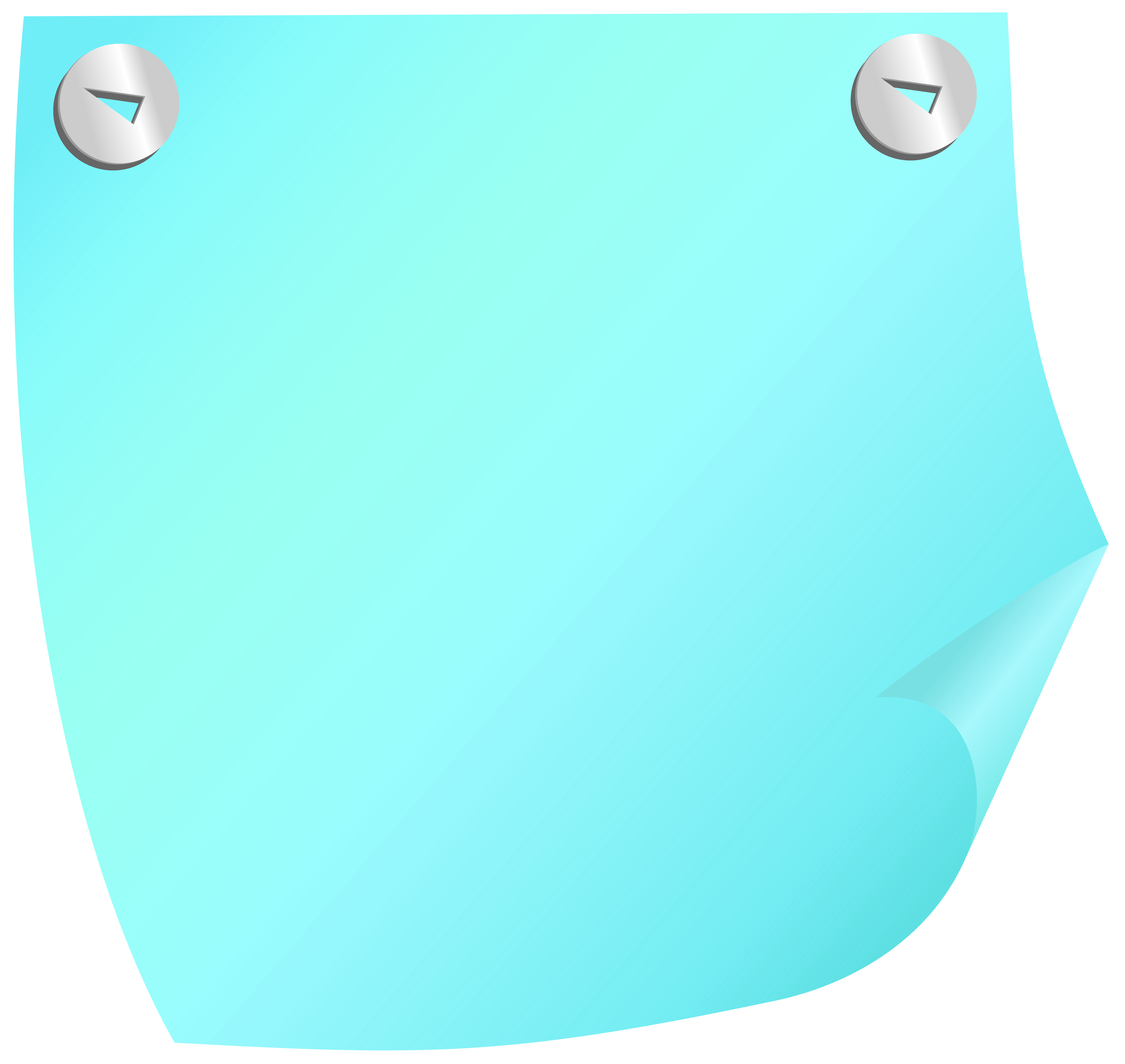 6346x6000 Sticky Note Blue Png Clip Art