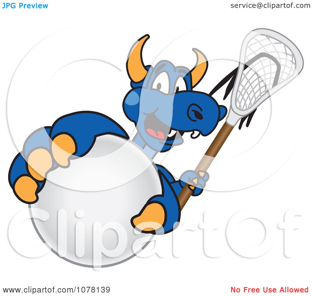 1080x1024 Clipart Blue Dragon School Mascot Grabbing A Lacrosse Ball