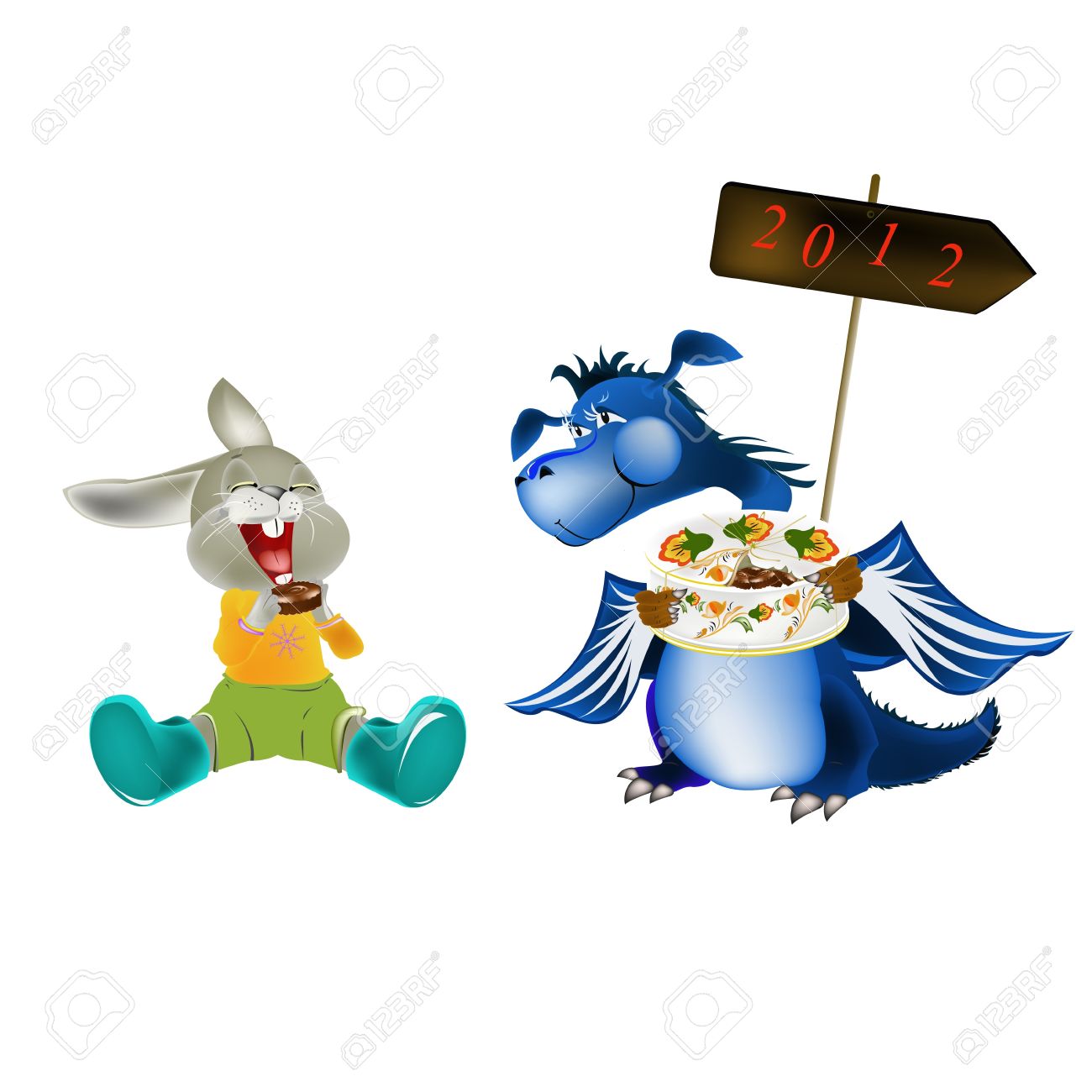 1300x1300 Blue Dragon Clipart Dark