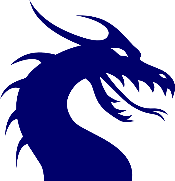 576x596 Blue Dragon Head Clip Art