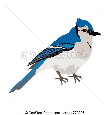 450x470 Blue Jay Flat Design Vector Illustration. Blue Jay Vector