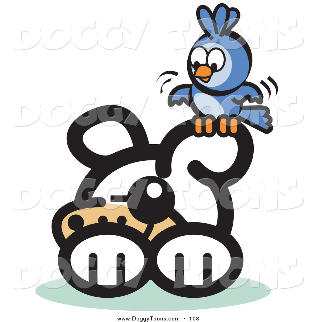 1024x1044 Doggy Clipart Of A Blue Jay Bird Sitting On A Dog's Ear By Andy